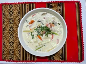 Tom kha de tofu at La Casa de Zarela in Huaraz