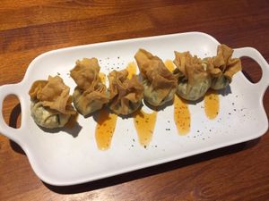 Spinach and cheese ball at Veganday Cuisine in Taichung