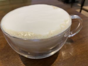 Cafe latte at Veganday Cuisine in Taichung