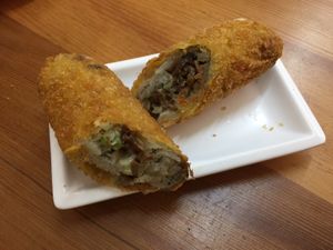 Tofu veggie roll. Crispy perfection . at A Niang Wei - happymomnkitchen in Taichung