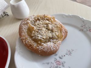 Bun with apples   at Pas Beta in Klaipeda