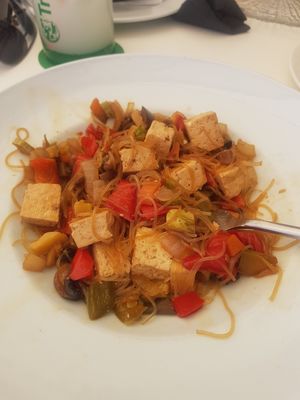 Wok tofu at Belin Restaurante in Gran Canaria