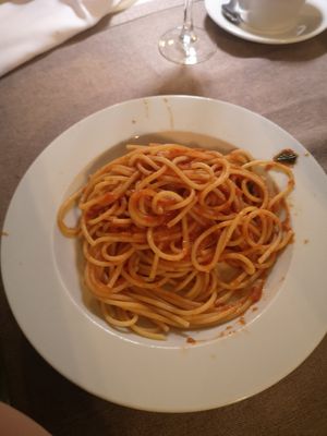 Tomatoe pasta (childs portion) at Belin Restaurante in Gran Canaria
