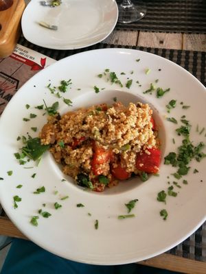 Vegan Cuscos without oil   at Belin Restaurante in Gran Canaria