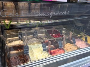 Home-made ice cream  at Eisuru Glace in Basel
