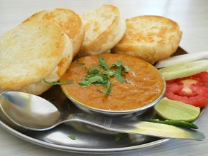Pav Bhaji at Rameshwaram - New Rd in Kathmandu