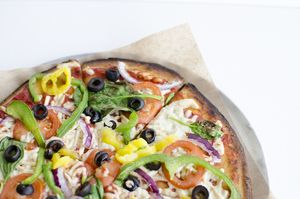 gluten free pie with vegan cheese at Your Pie - Grant Park  in Atlanta