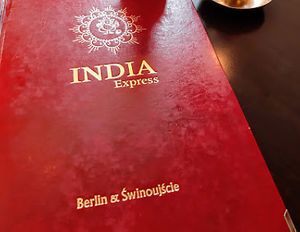 Menü at India Express in Berlin