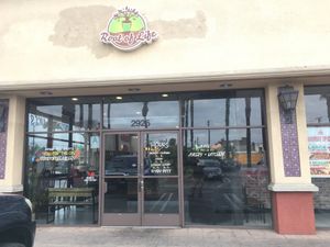 Outside the building  at Root of Life Juicery in Huntington Park