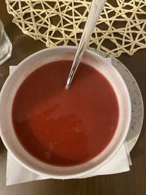 Beet soup  at Alanda in Banska Bystrica