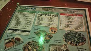 Vegan menu at Nice Guys Pizza and Beer in Cape Coral