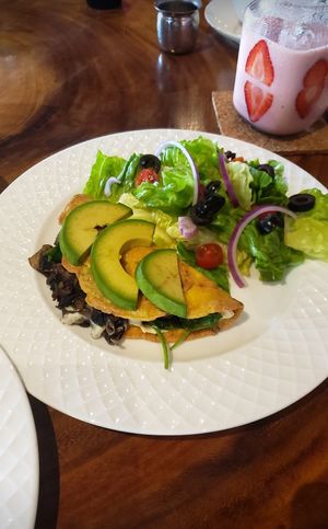 Tofu omelet at The Green Place in Puerto Vallarta