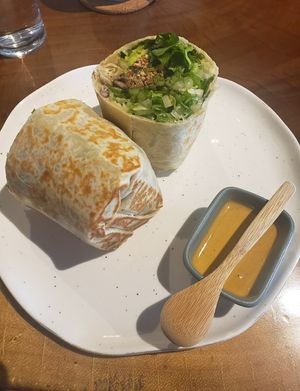 Breakfast burrito at The Green Place in Puerto Vallarta