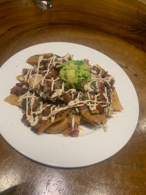 Nacho plate at The Green Place in Puerto Vallarta