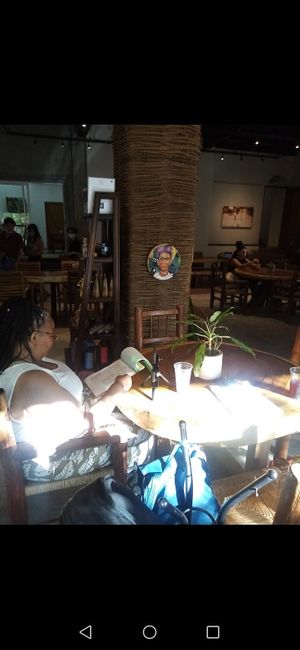 Meat eater client of mine I took on my vegan food tour:) at The Green Place in Puerto Vallarta