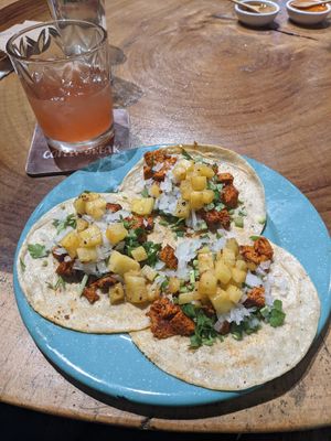Tofu tacos at The Green Place in Puerto Vallarta