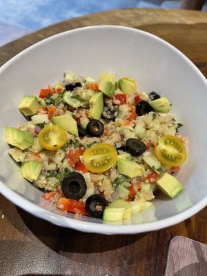 Quinoa salad with light lemon vinaigrette  at The Green Place in Puerto Vallarta