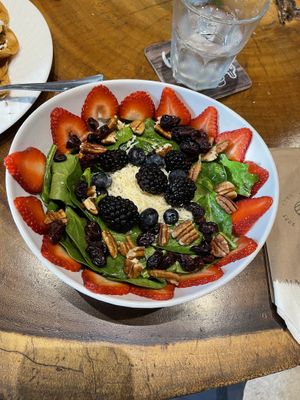 Fresh fruit salad with orange vinaigrette  at The Green Place in Puerto Vallarta
