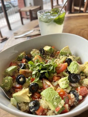 Mediterranean quinoa salad   at The Green Place in Puerto Vallarta
