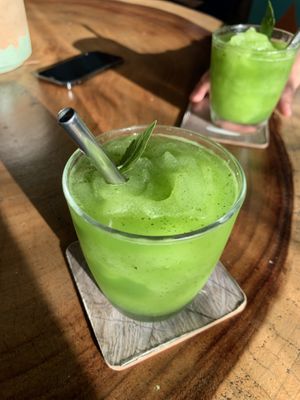 Basil lemonade  at The Green Place in Puerto Vallarta