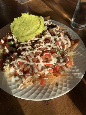 Nachos with beyond meat  at The Green Place in Puerto Vallarta