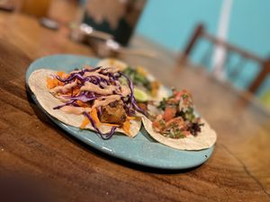 Tacos… pastor, carnitas, and Baja style  at The Green Place in Puerto Vallarta