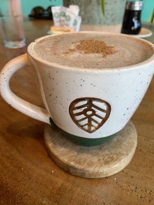 Hot chocolate with soy milk   at The Green Place in Puerto Vallarta