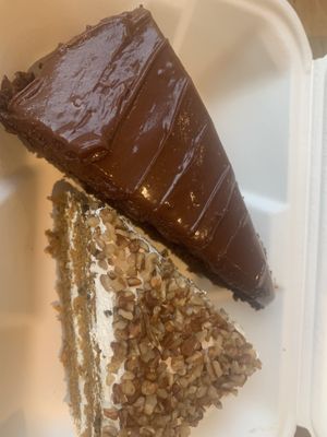 Chocolate cake and carrot cake   at The Green Place in Puerto Vallarta