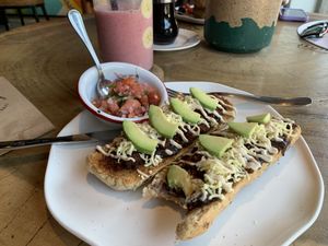 Molletes Rancheros  at The Green Place in Puerto Vallarta