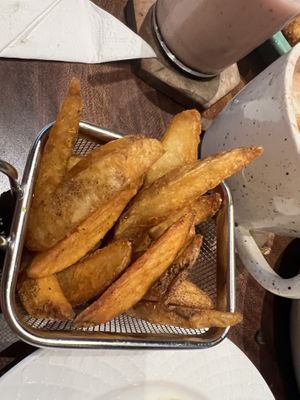 Yummy fries  at The Green Place in Puerto Vallarta