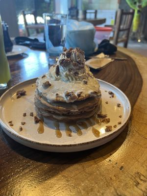 Pumpkin pancakes   at The Green Place in Puerto Vallarta