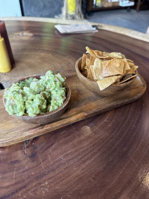 Chips and guac   at The Green Place in Puerto Vallarta