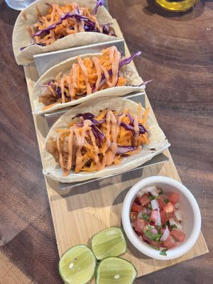 Baja tacos 🌮🌮🌮  at The Green Place in Puerto Vallarta