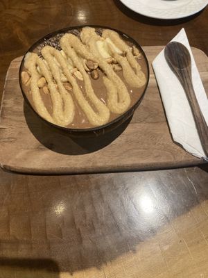 Choco monkey breakfast bowl  at The Green Place in Puerto Vallarta