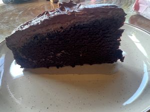 Vegan chocolate cake  at The Green Place in Puerto Vallarta