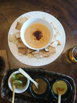 Hella good hummus at The Green Place in Puerto Vallarta