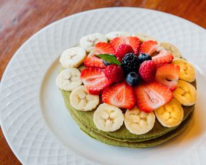 Vegan matcha pancakes at The Green Place in Puerto Vallarta