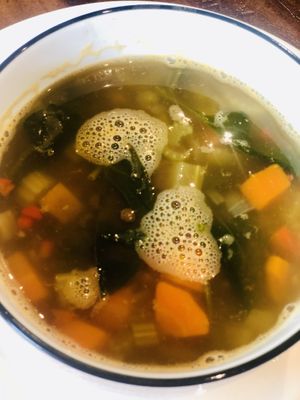 Lentil soup 💚 at The Green Place in Puerto Vallarta