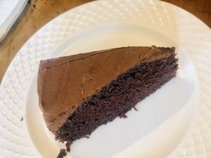 Chocolate cake 💚 at The Green Place in Puerto Vallarta