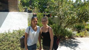 Two happy travellers at Shangrila Hilltop Retreat in Loule