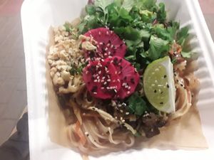 Pad Thai takeaway at Geranium Caffe in Poznan