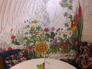 Mural at Geranium Caffe in Poznan