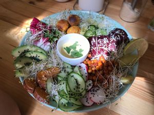 bowl of goodness  at Geranium Caffe in Poznan