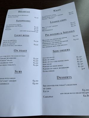 Main Menu, May 2019 at Phoenix Plant Based Eatery in Prescot