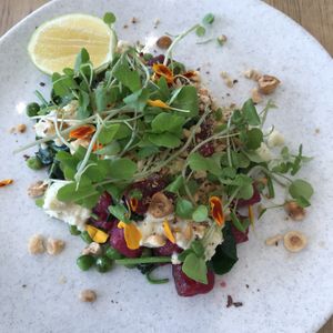Beetroot gnocchi  at Vanilla Food in Noosaville