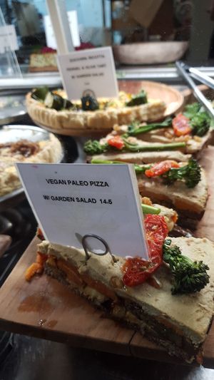 Paleo pizza at Vanilla Food in Noosaville