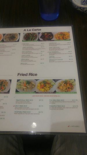 Menu at Samata Vegan House in Hollywood