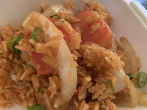 BBQ fried rice  at Samata Vegan House in Hollywood