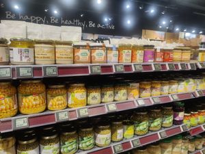 Crazy tahini selection at Natural Spar in Gran Canaria