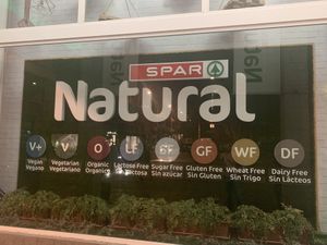 Sign outsidee  at Natural Spar in Gran Canaria